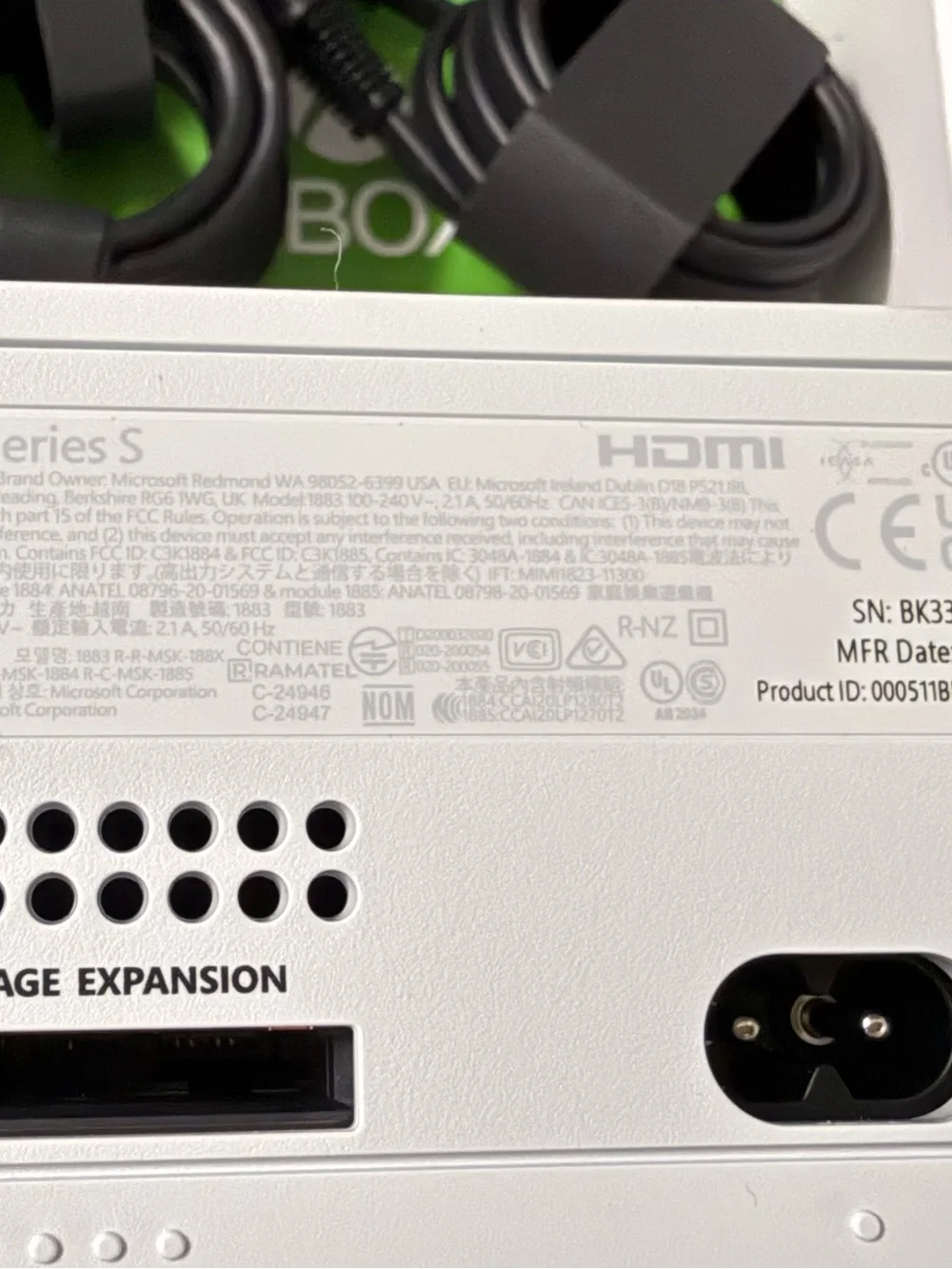 Microsoft White Console with Black Vent Accent